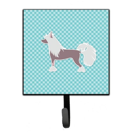 Carolines Treasures Chinese Crested Checkerboard Blue Leash or Key Holder BB3743SH4